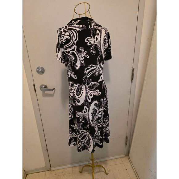 Spense Black White Women's Dress Size 6 Polyester Spandex - Picture 11 of 16